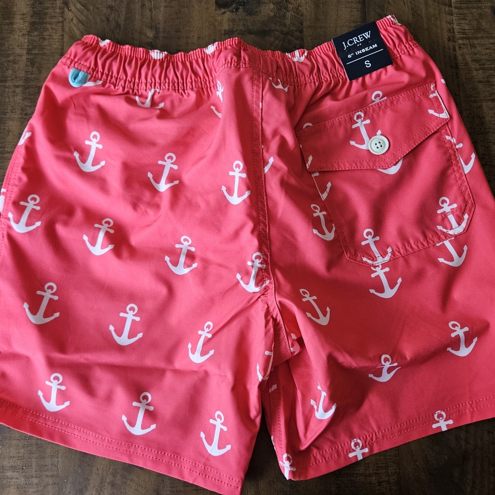 BNWT - J. Crew Coral Anchor Print Men's Shorts - Sz XL - Picture 3 of 3